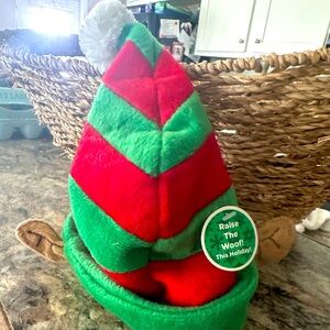 NWT Dog Holiday Santa / Elf hat NEVER WARN PERFECT CONDITION Great dress up fun